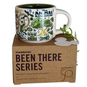 Disney 50th Anniversary Starbucks Animal Kingdom Been There Ornament Mug 2oz NIB